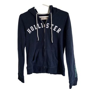 Navy blue Hollister hoodie